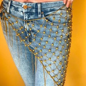 Vintage 2000s beaded shawl for pants